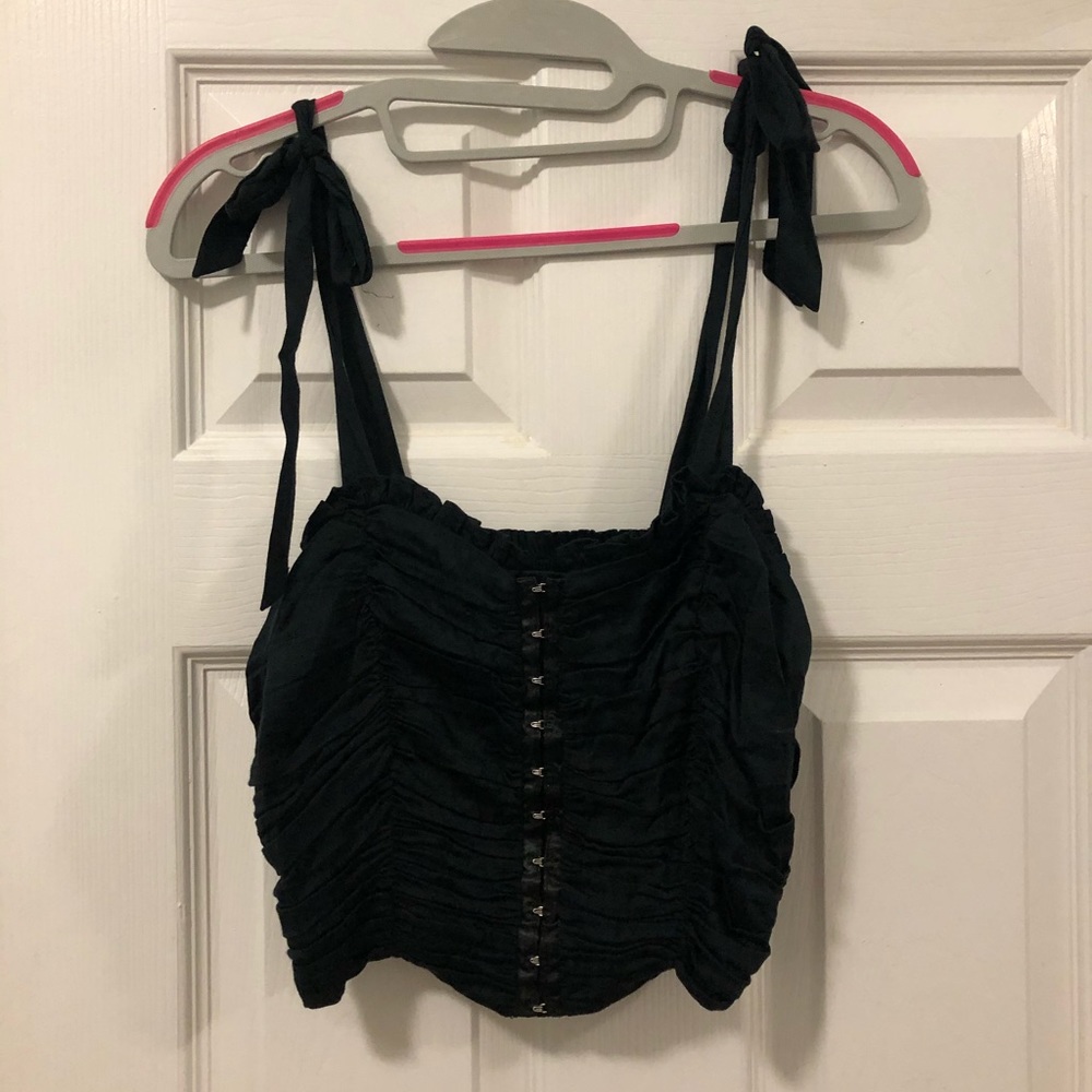 Urban outfitters cropped black top